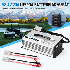 58.4 V 20 A LiFePO4 Ladegerät für 48 V (51.2 V) Lithium-Eisenphosphat-Batterien