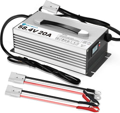 58.4 V 20 A LiFePO4 Ladegerät für 48 V (51.2 V) Lithium-Eisenphosphat-Batterien