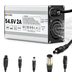 Bitwatt 54,6V 2A E-Bike Ladegerät – Ladegerät für 42V Lithium-Ionen Akku, Universal Elektrofahrrad & E-Scooter Schnellladegerät mit Schutzfunktionen