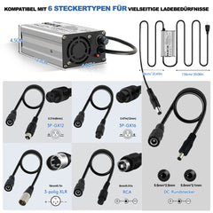 Bitwatt 54,6V 2A E-Bike Ladegerät – Ladegerät für 42V Lithium-Ionen Akku, Universal Elektrofahrrad & E-Scooter Schnellladegerät mit Schutzfunktionen