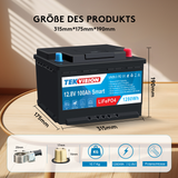 Tekvision LiFePO4 12V 100Ah H7 Lithium Batterie Bluetotoh Solarbatterie 19% MwSt .