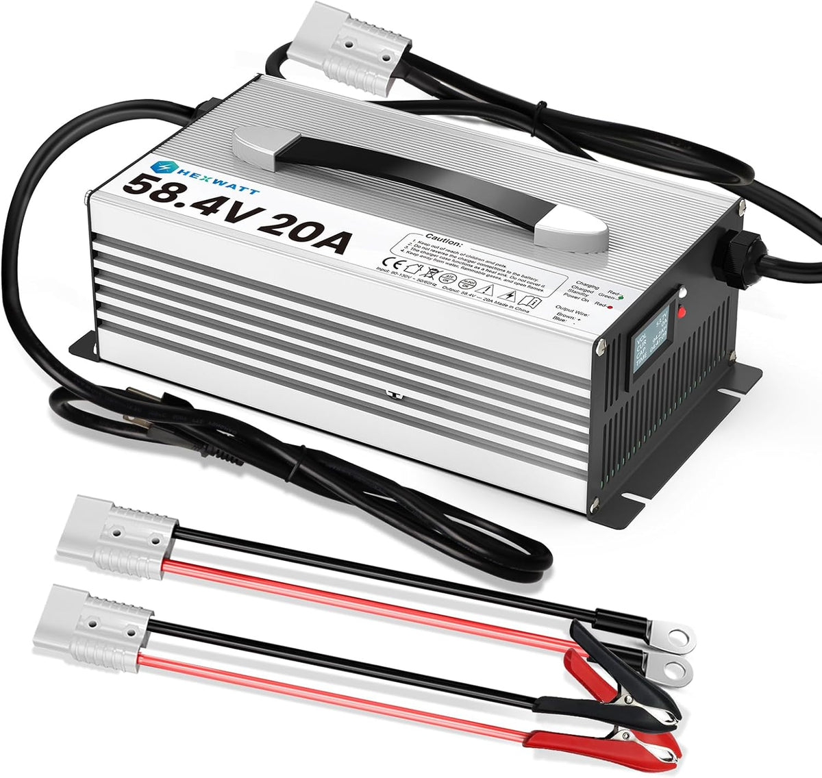 58.4 V 20 A LiFePO4 Ladegerät für 48 V (51.2 V) Lithium-Eisenphosphat-Batterien