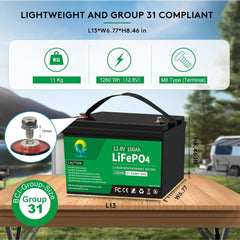 Pacpow LiFeP04 12V 100Ah Lithium Batterie BluetotohSolarbatterie 19% MwSt