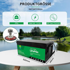 Pacpow LiFeP04 12V 300Ah Lithium Batterie BluetotohSolarbatterie 19% MwSt