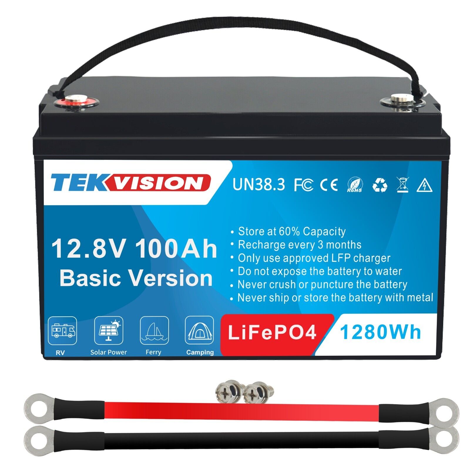 12V 100Ah Basic Lithium Batterie 0% MwSt.(0% MwSt. gem. § 12 Abs. 3 US –  Tekvision Technologies GmbH